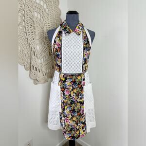 Mary Katrantzou White Ambile Printed Eyelet Lace Dress Size 8